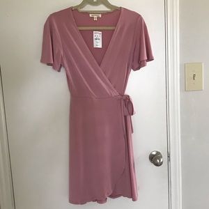 Pink Wrap Dress- **New With Tags**